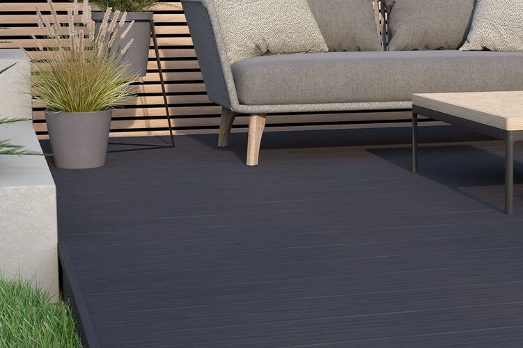 black extra wide decking