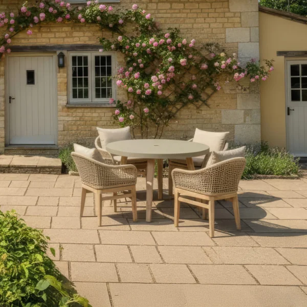 4 Seat Dining Set with Round Table